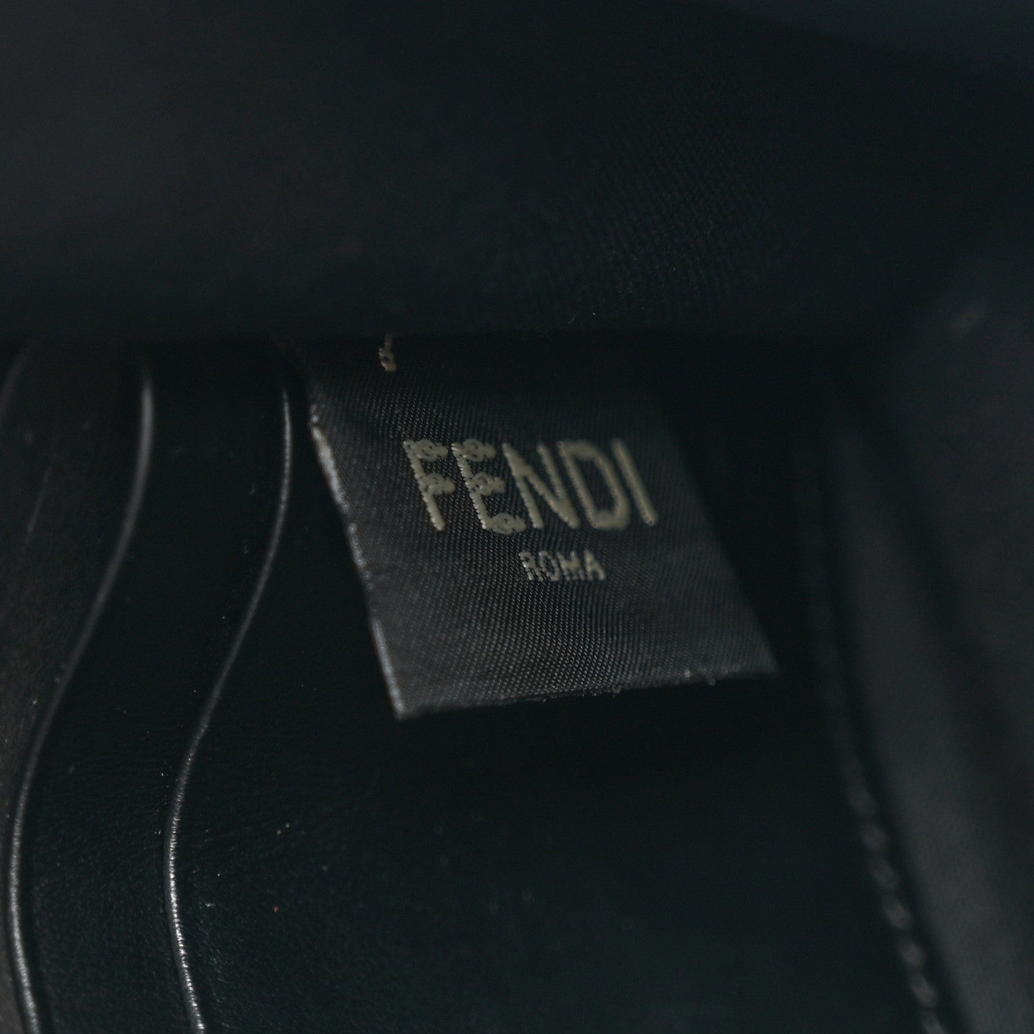 Fendi Vitello Cruise F is Fendi Bi-Color FF 1974 Embossed Medium Envelope Wallet On Chain Black Maya 6 of 11