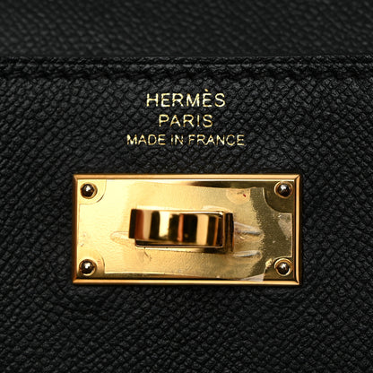 Hermes Epsom Kelly Pocket Compact Wallet Black 7 of 8