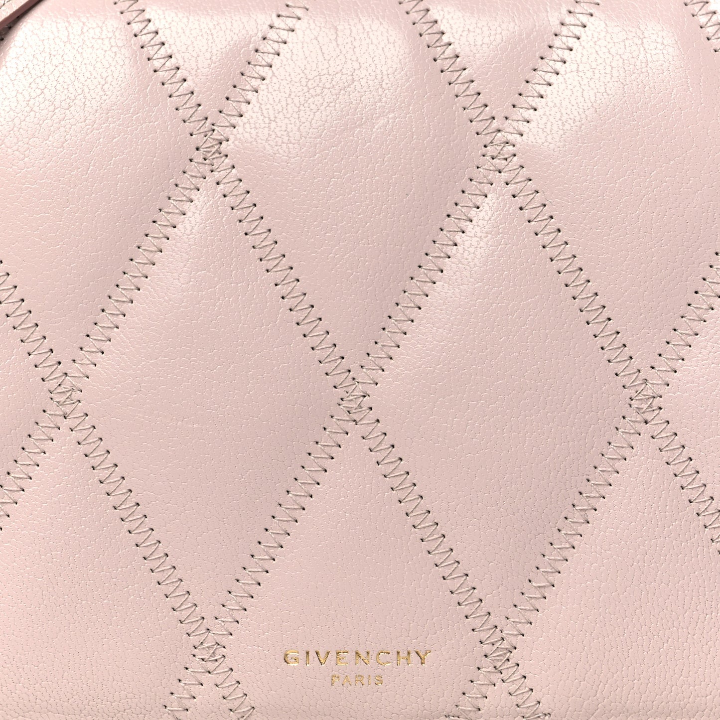 Goatskin Quilted GV3 Strap Wallet Pale Pink