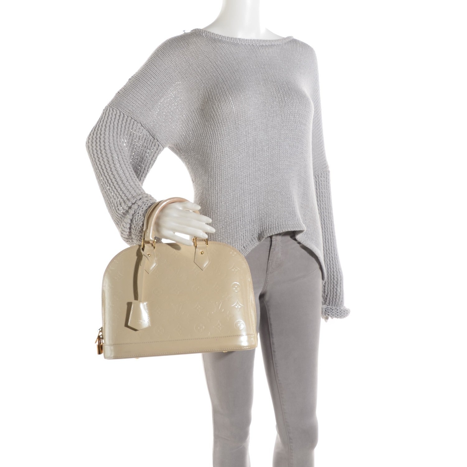 Louis Vuitton Vernis Alma PM Blanc Corail 6 of 13