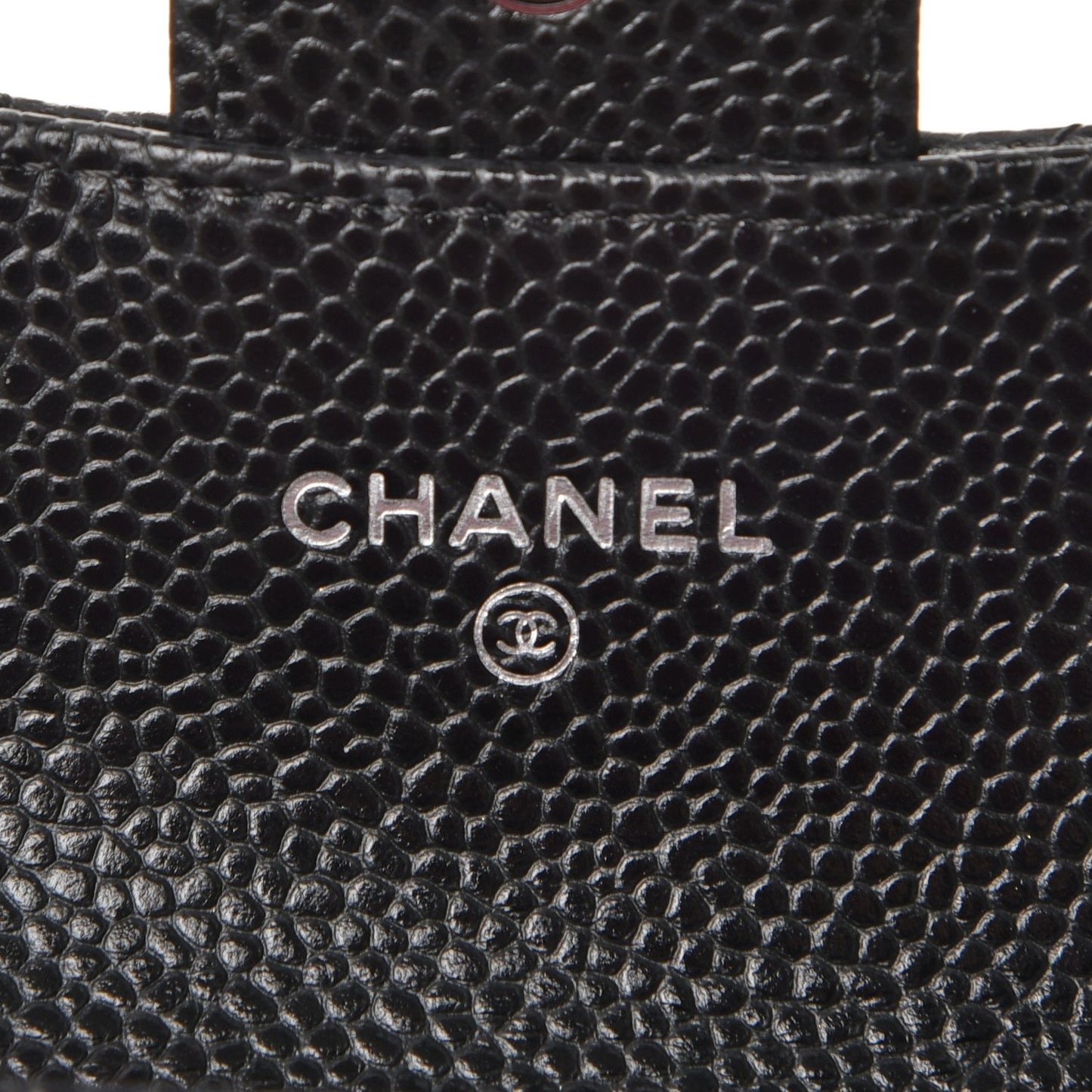Caviar Quilted Flap Card Holder Black