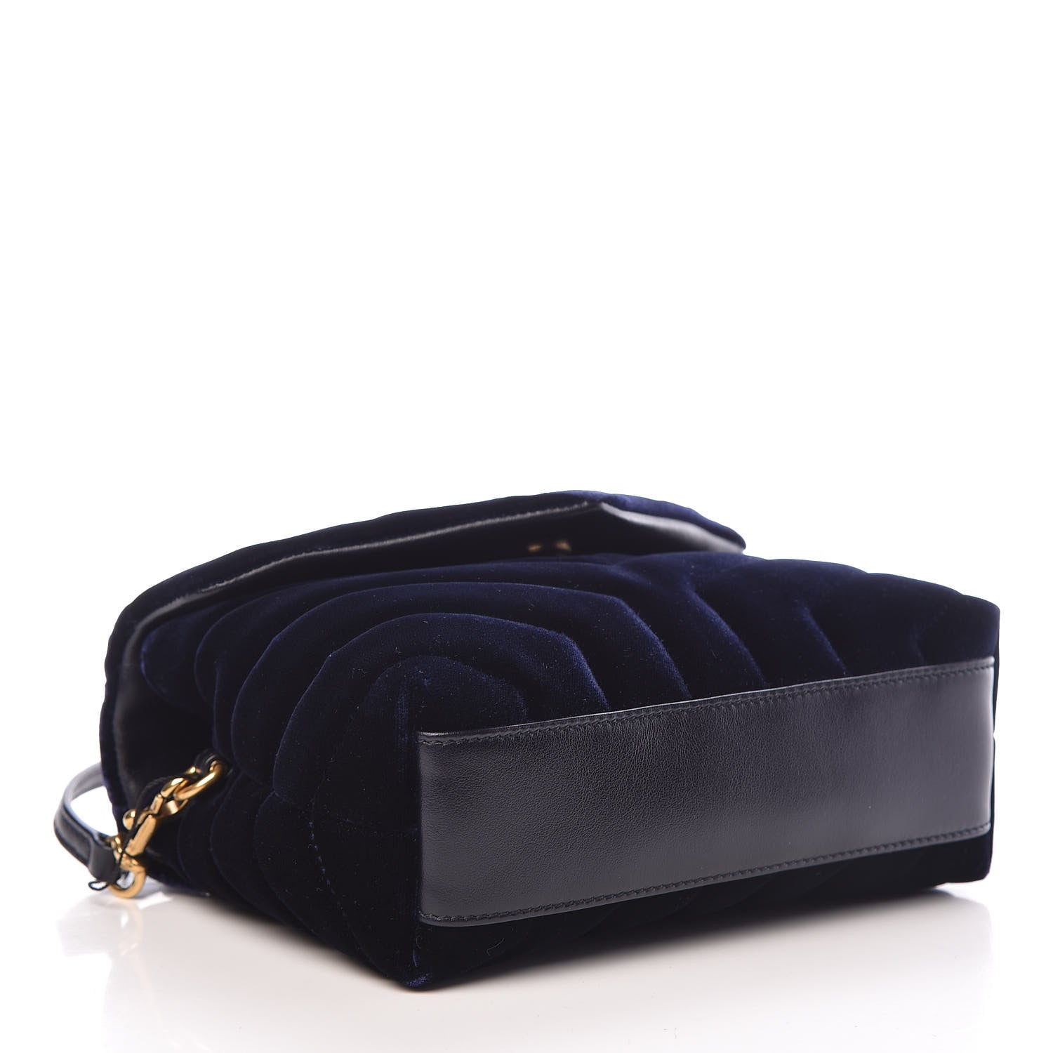 Saint Laurent Velvet Y Quilted Monogram Toy Loulou Crossbody Bag Navy 4 of 11
