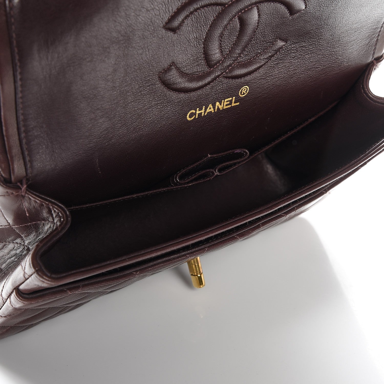 Chanel Lambskin Quilted Medium Double Flap Brown 5 of 19