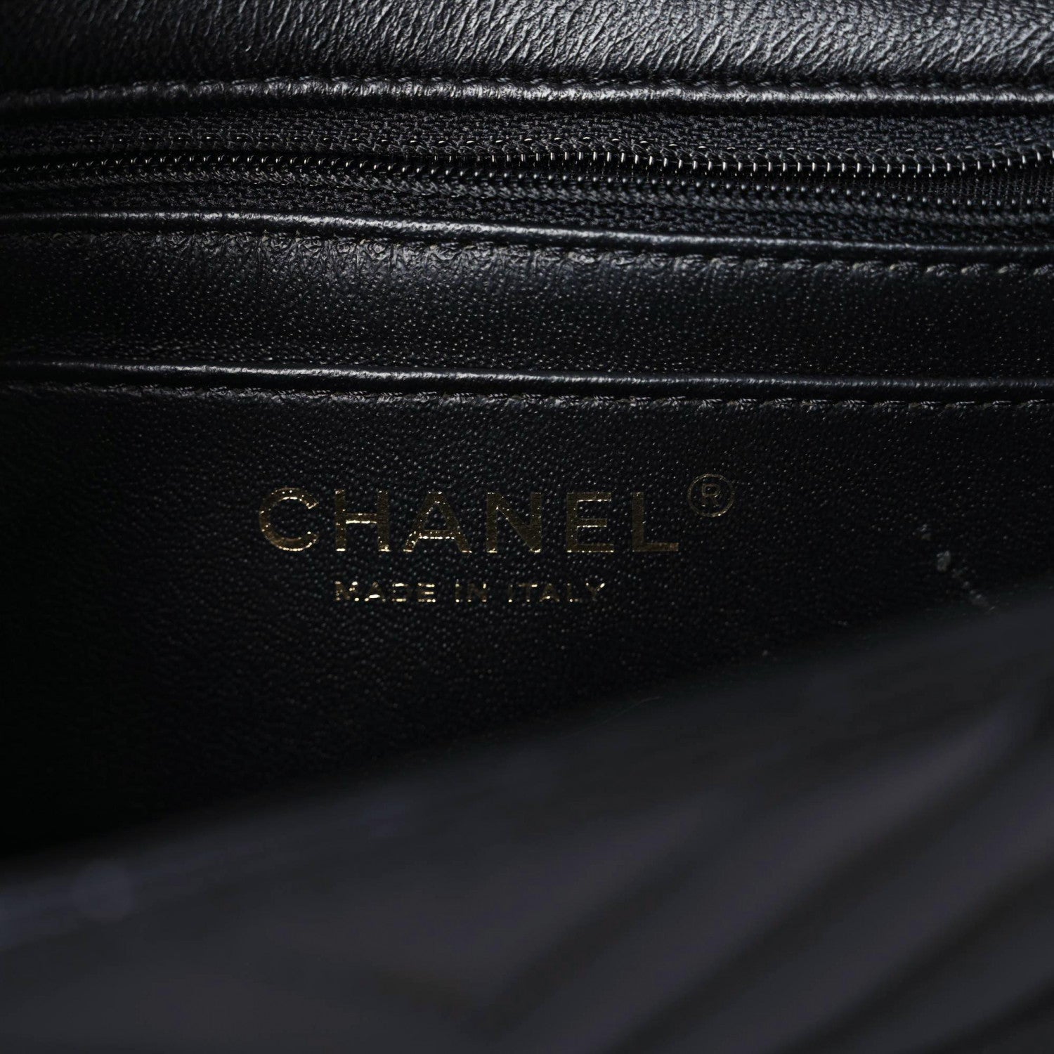 Chanel Lambskin Chevron Quilted Mini Square Flap Black 9 of 14