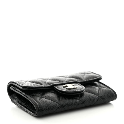 Chanel Caviar Quilted Flap Card Holder Wallet Black 4 of 8