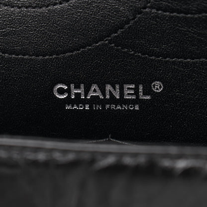 Chanel Glazed Aged Calfskin Quilted 2.55 Reissue 227 Flap So Black 6 of 11
