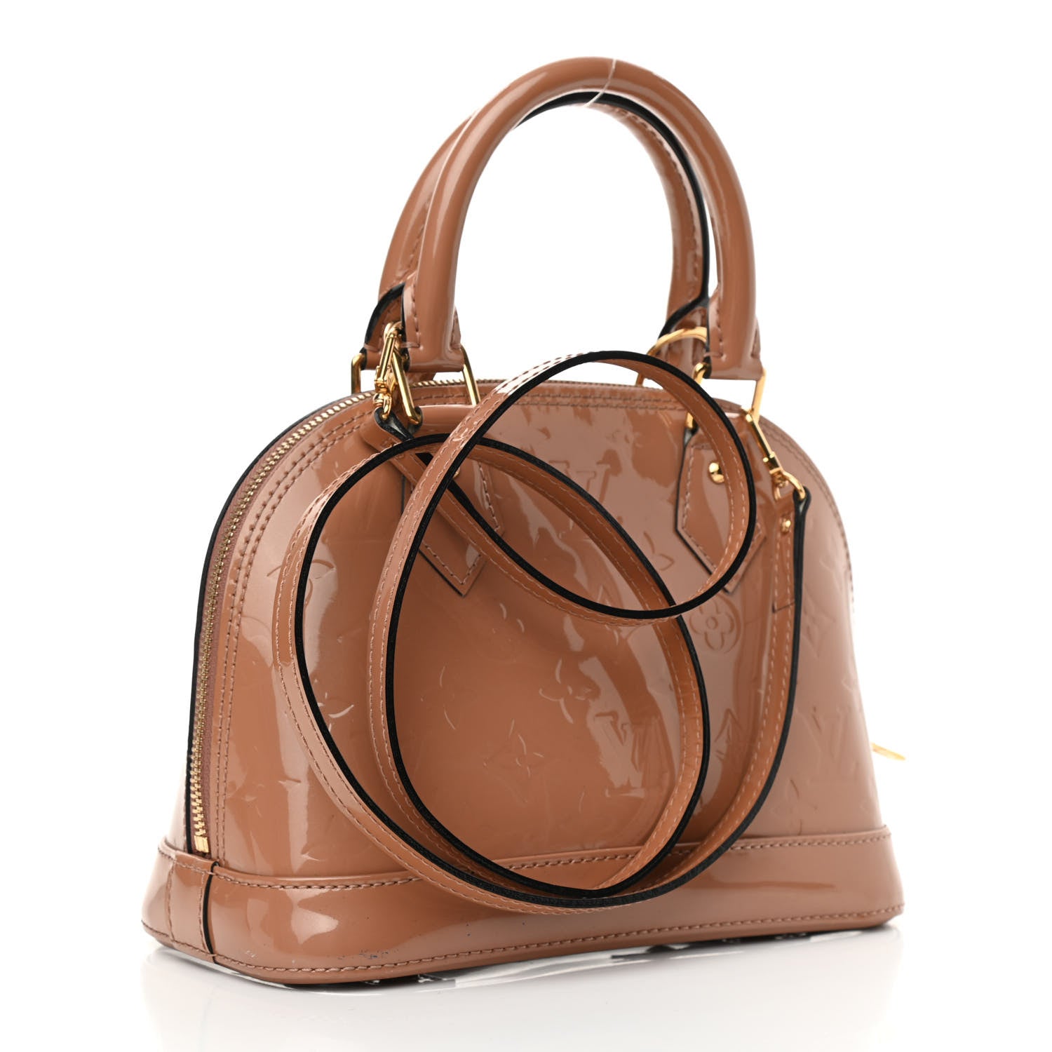 Louis Vuitton Vernis Alma BB Rose Velours 3 of 9