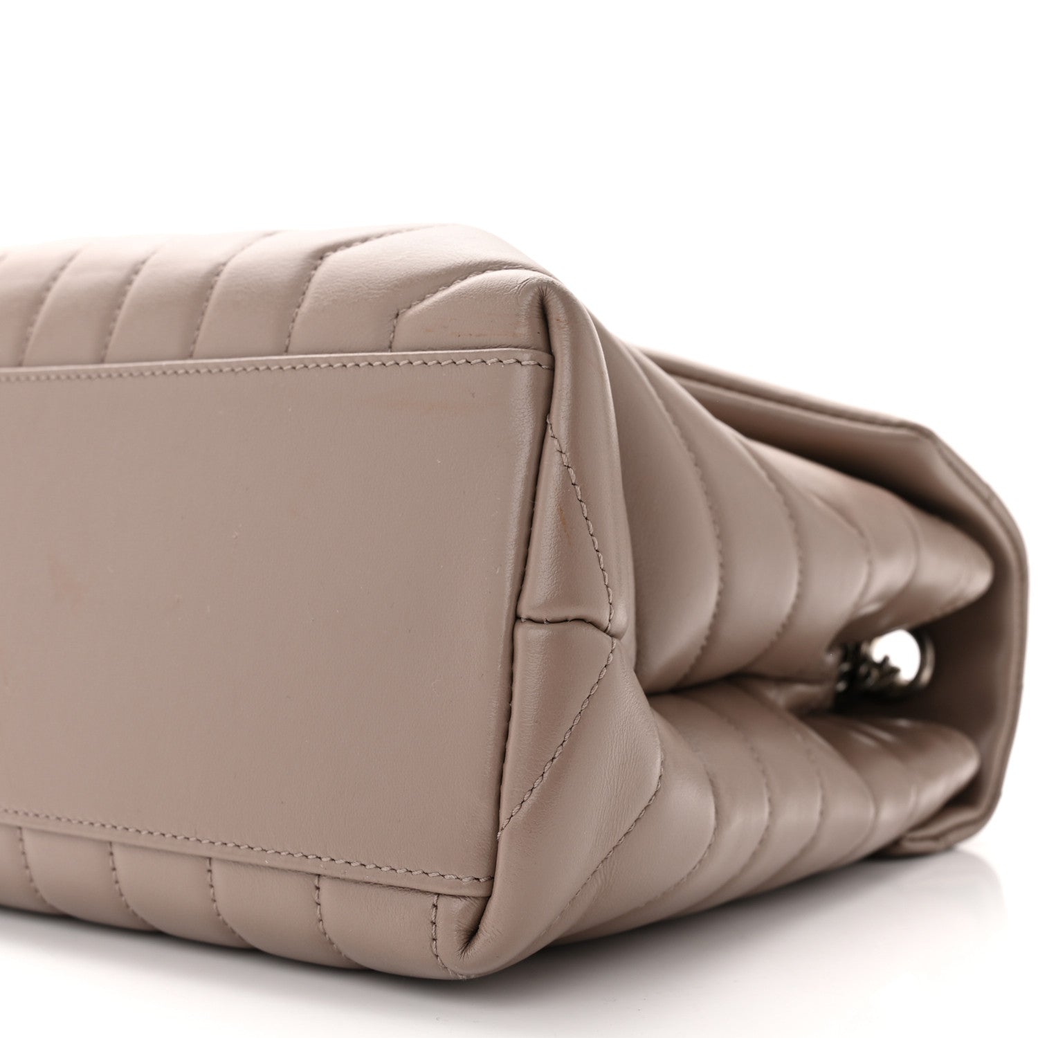 Saint Laurent Calfskin Y Quilted Monogram Medium Loulou Chain Satchel Rose Antic 10 of 12