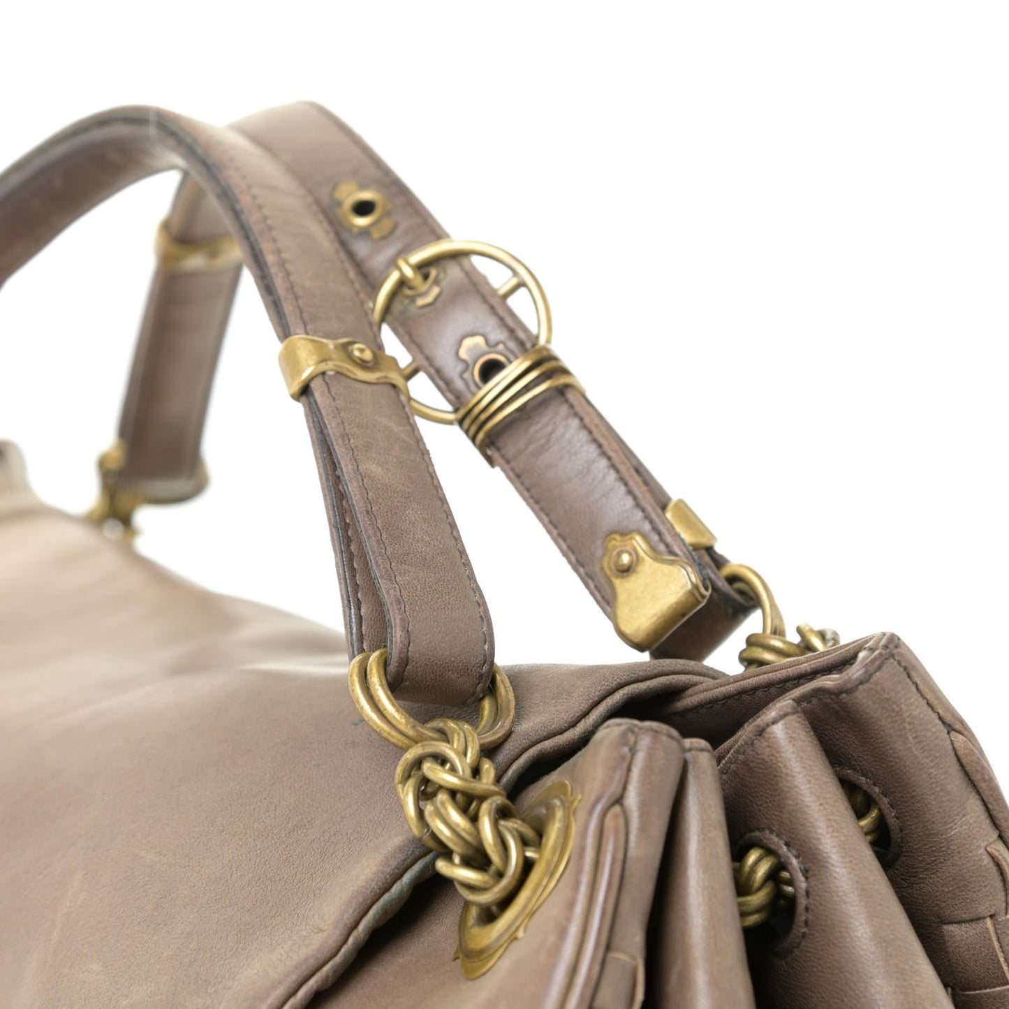 Nappa Intrecciato Napoli Shoulder Bag Pepe