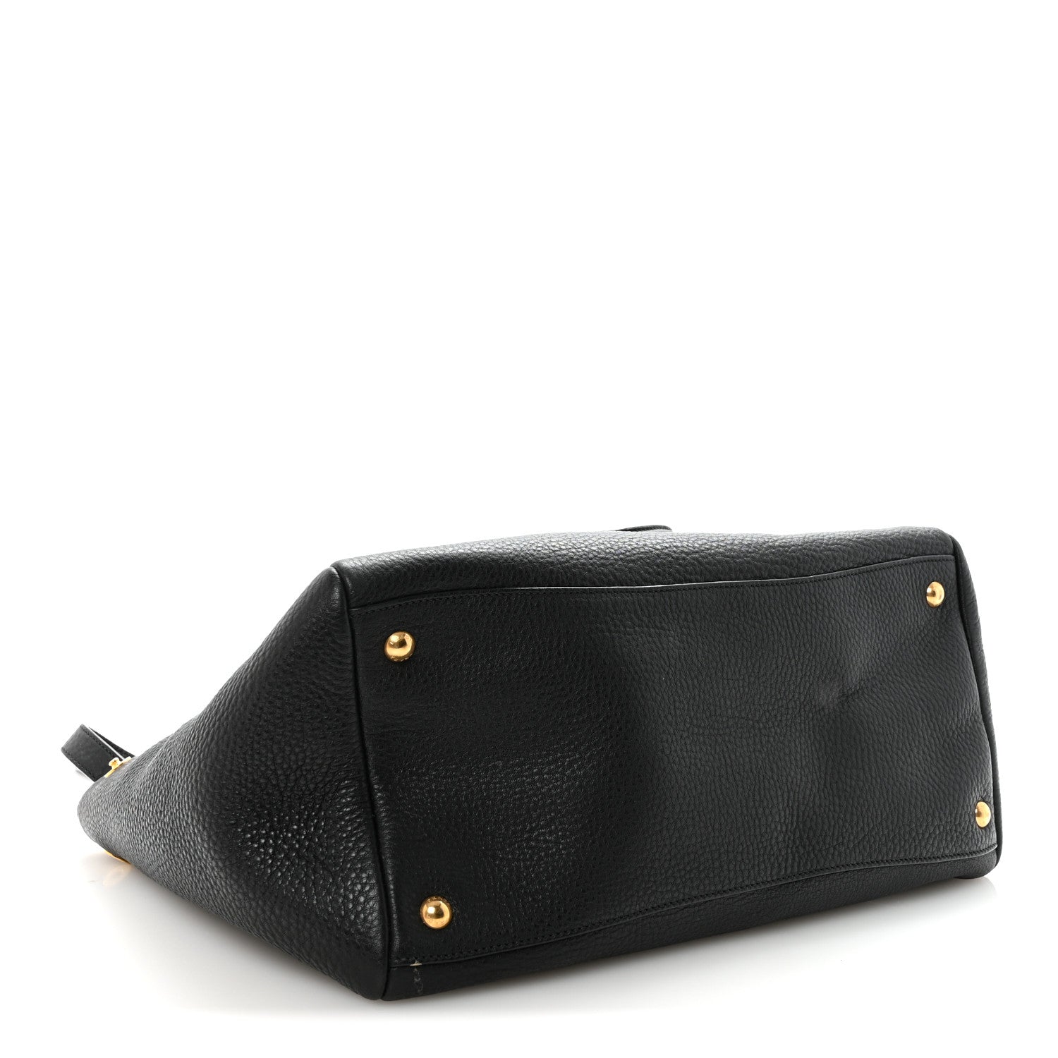Prada Vitello Daino Tote Black 4 of 9