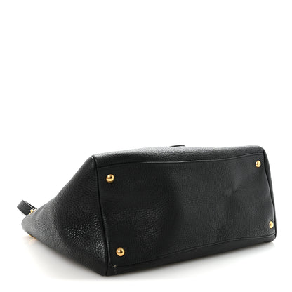 Prada Vitello Daino Tote Black 4 of 9