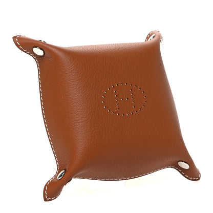 Hermes Taurillon Clemence Mini Mises et Relances Change Tray Jaune Ambre Fauve 3 of 6