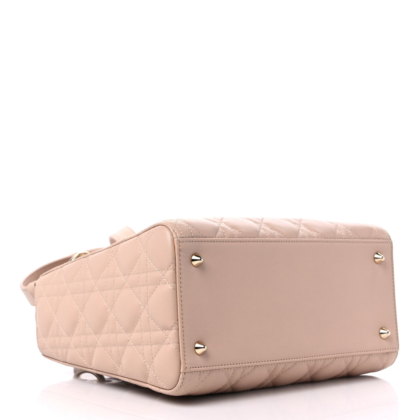 Lambskin Cannage Medium Lady Dior Beige
