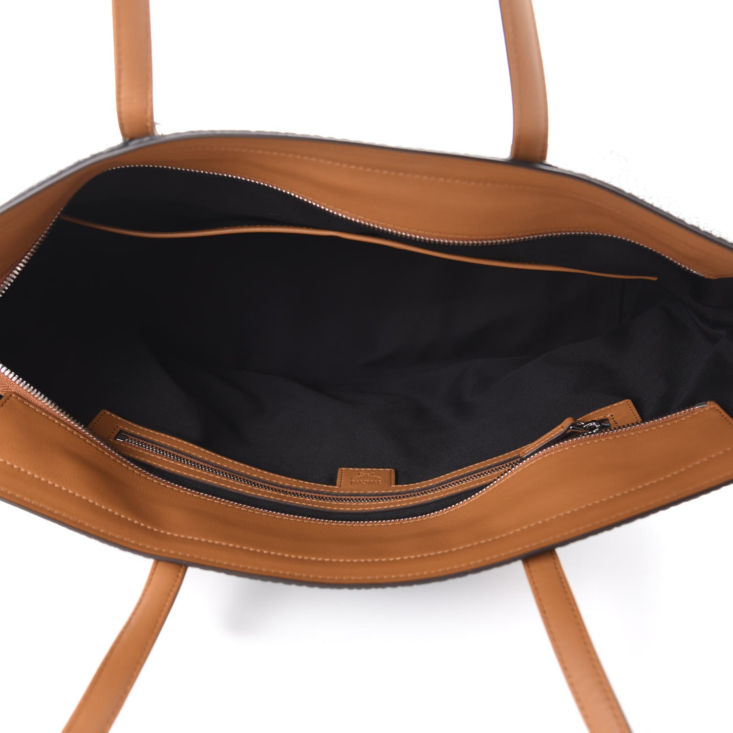 MCM Visetos Medium Anya Shopper Tote Black 5 of 9