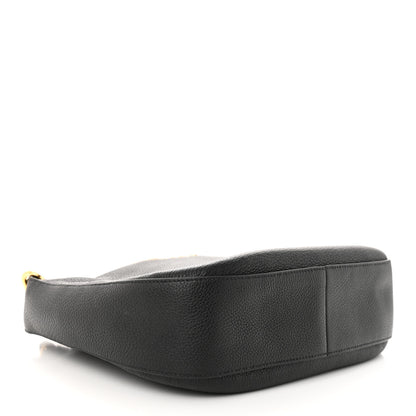 Prada Vitello Phenix Zippered Messenger Hobo Black 4 of 9