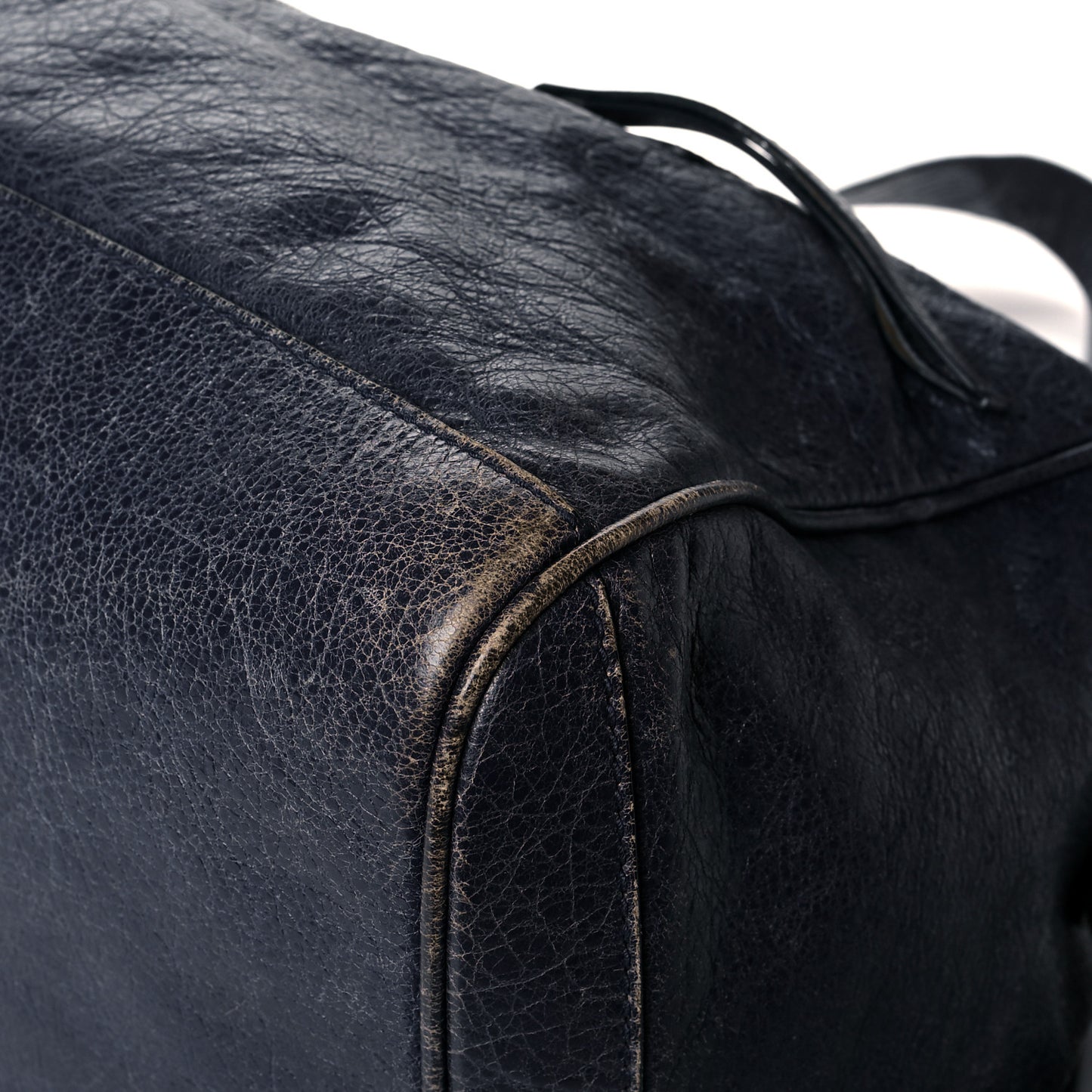 Agneau Classic Hardware Small Squash Duffel Bag Bleu Nuit