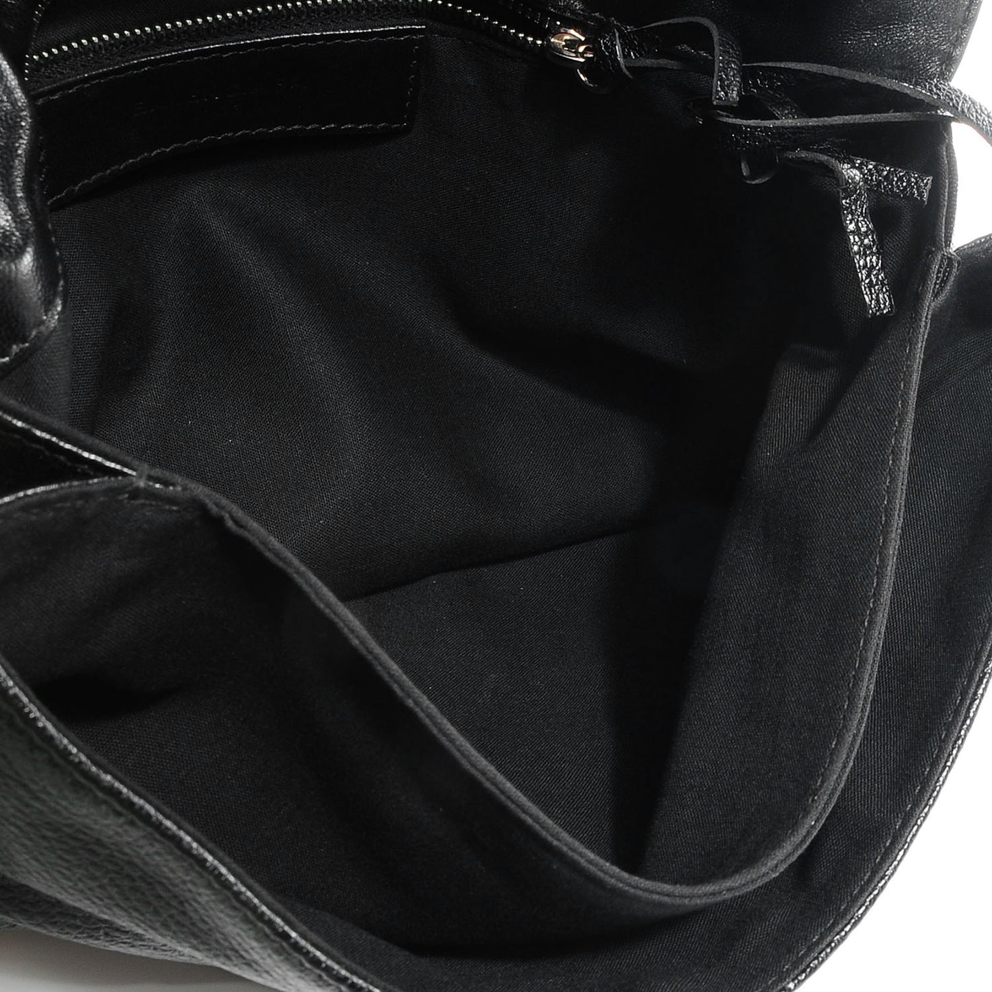Chevre Metallic Edge Classic Hardware Envelope Clutch Black