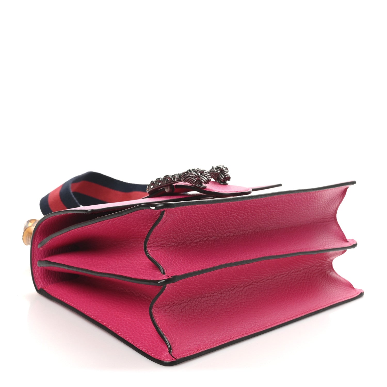 Gucci Dollar Calfskin Crystal Web Medium Dionysus Bamboo Top