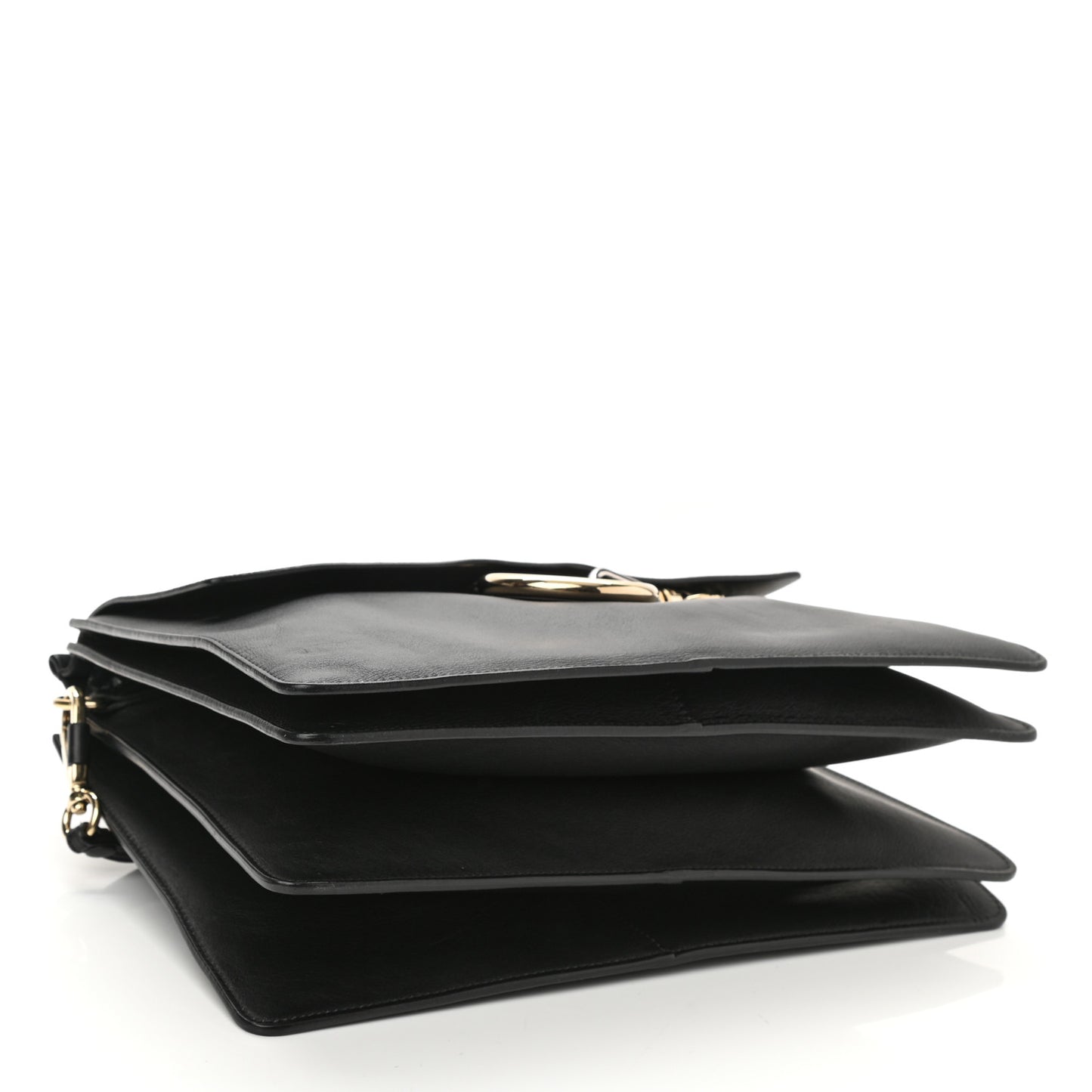 Suede Calfskin Medium Faye Shoulder Bag Black