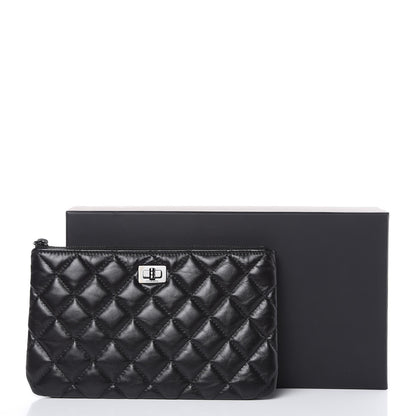 Chanel Aged Calfskin Quilted Medium Reissue Cosmetic Case So Black 8 of 8