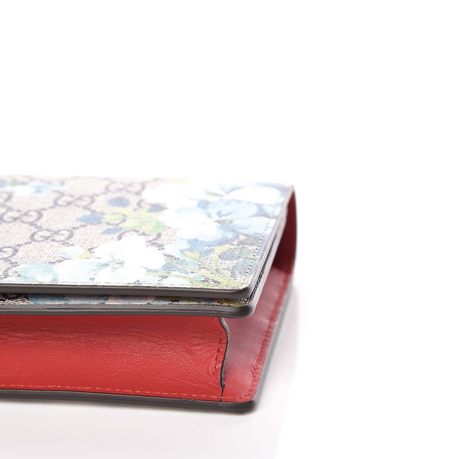 Gucci GG Supreme Monogram Blooms Chain Wallet Blue 6 of 9