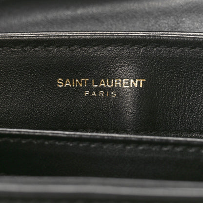Saint Laurent Calfskin Y Quilted Monogram Toy Loulou Crossbody Bag Black 8 of 11