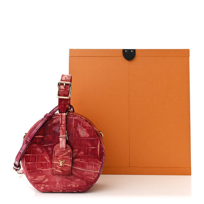 Louis Vuitton Crocodile Petite Boite Chapeau Dark Pink 10 of 10