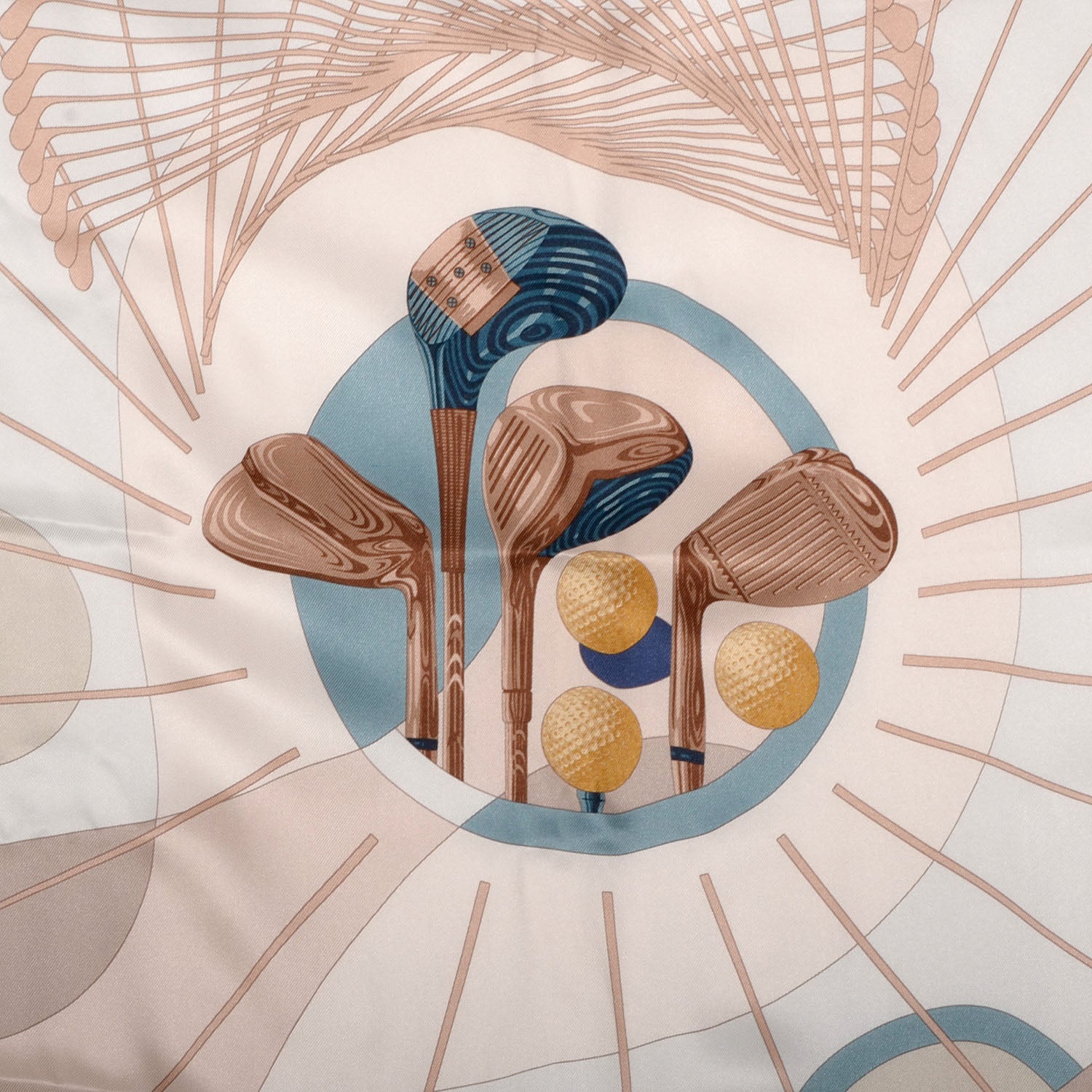 Hermes Silk Swing Scarf 70 Ivory Rose Nacre Bleu 1 of 18