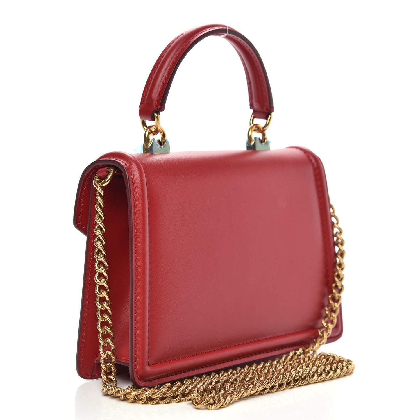 Smooth Calfskin Small Devotion Envelope Top Handle Bag Red