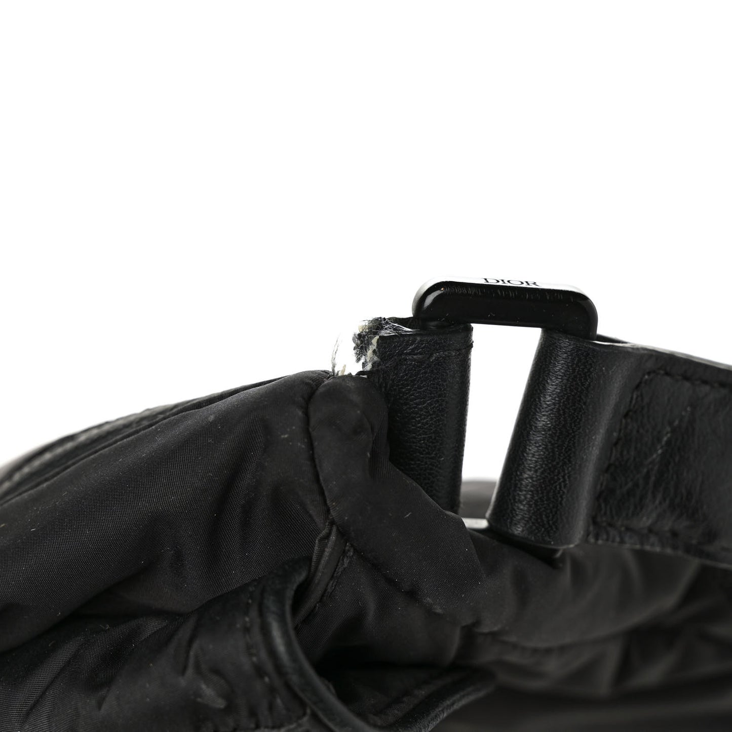 HOMME Nylon Saddle Messenger Bag Black