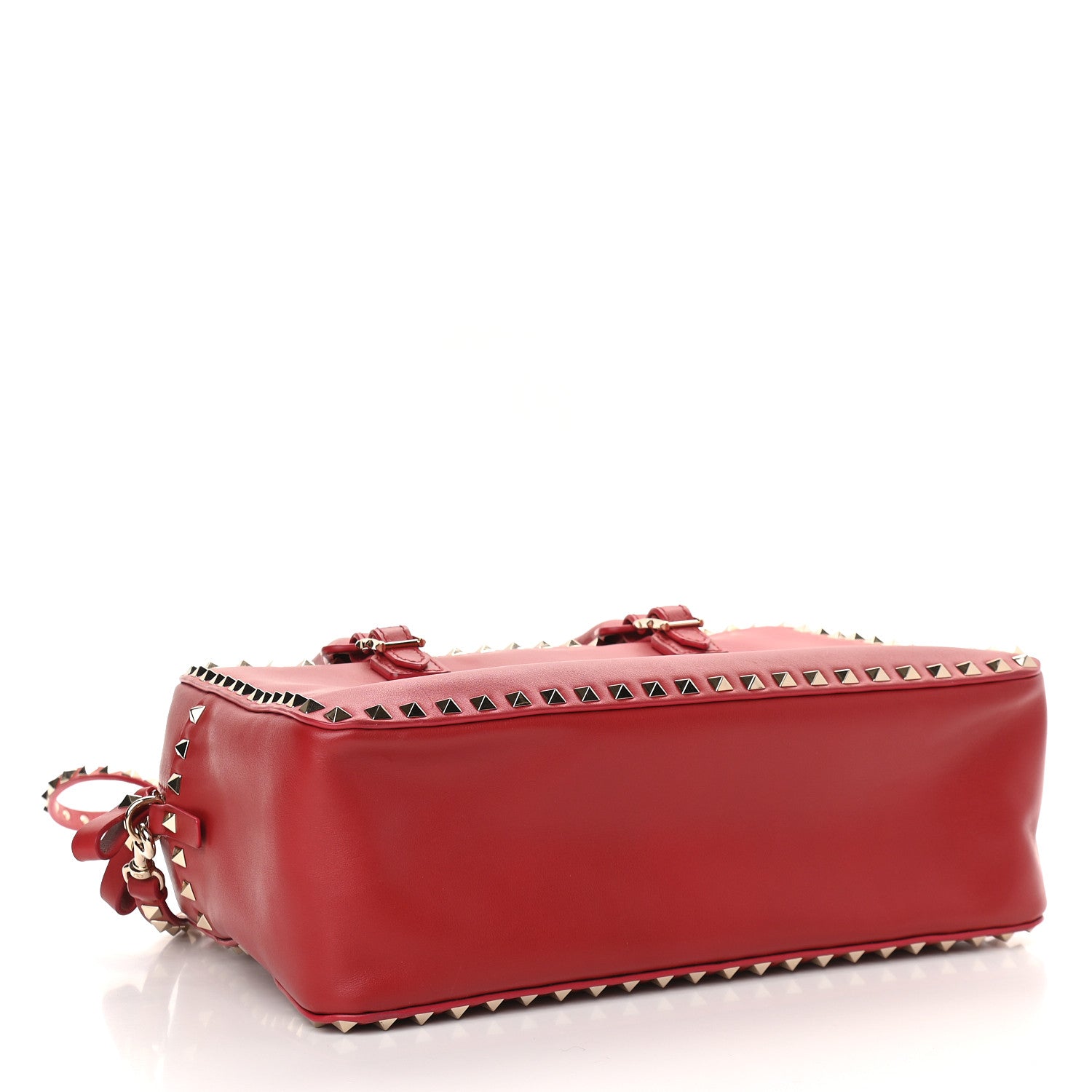 Valentino Garavani Vitello Rockstud Top Handle Satchel Rosso Valentino 4 of 8