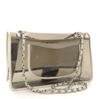 Chanel Lambskin Vinyl Large Naked Flap Silver 3 of 14