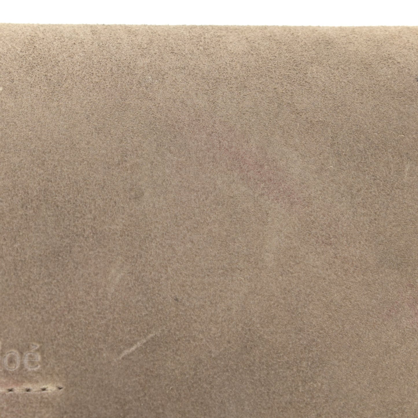 Suede Calfskin Small Faye Shoulder Bag Motty Grey