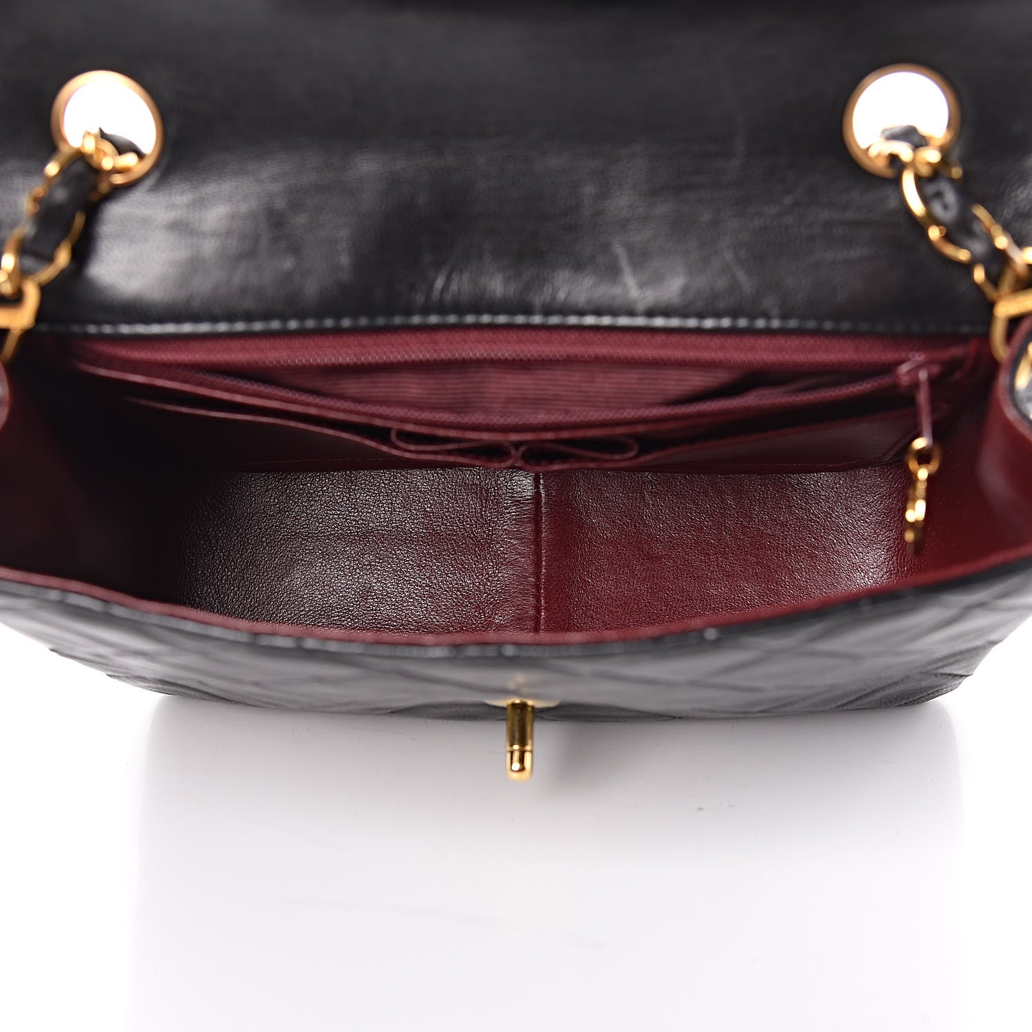 Chanel Lambskin Quilted Mini Square Flap Bag Black 5 of 13