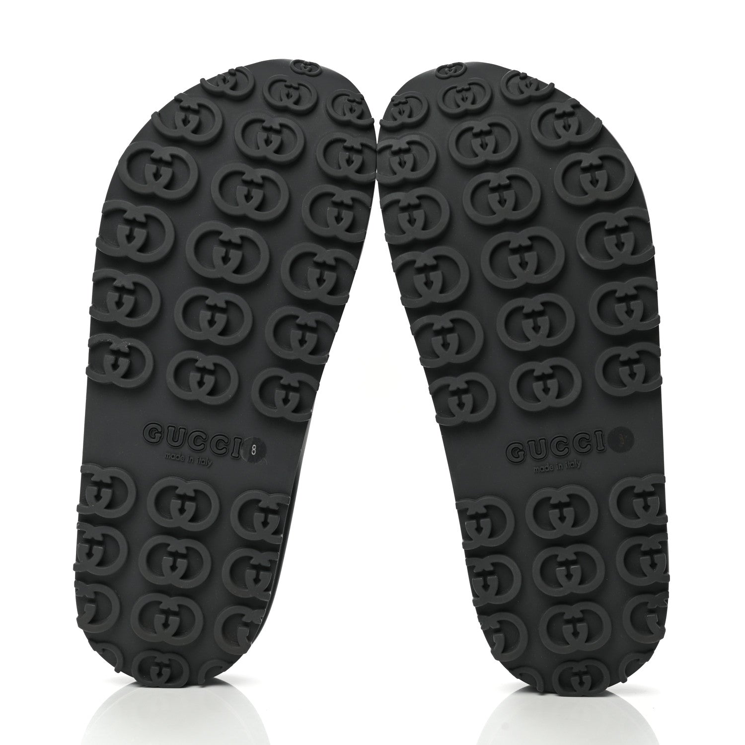Gucci Soft Rubber Mens Interlocking G Platform 42mm Slide Sandals 8 Black 4 of 10