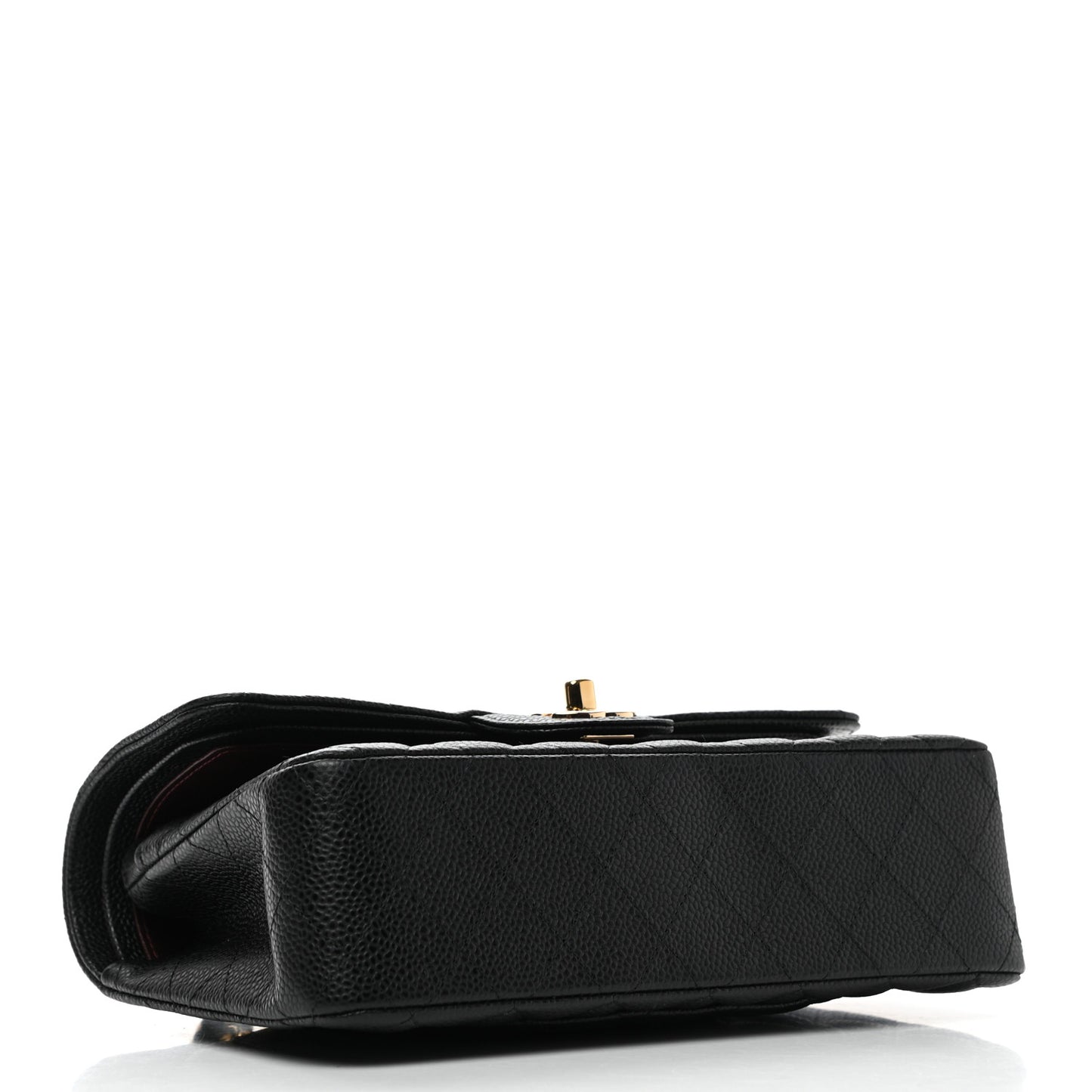 Caviar Quilted Small Double Flap Black