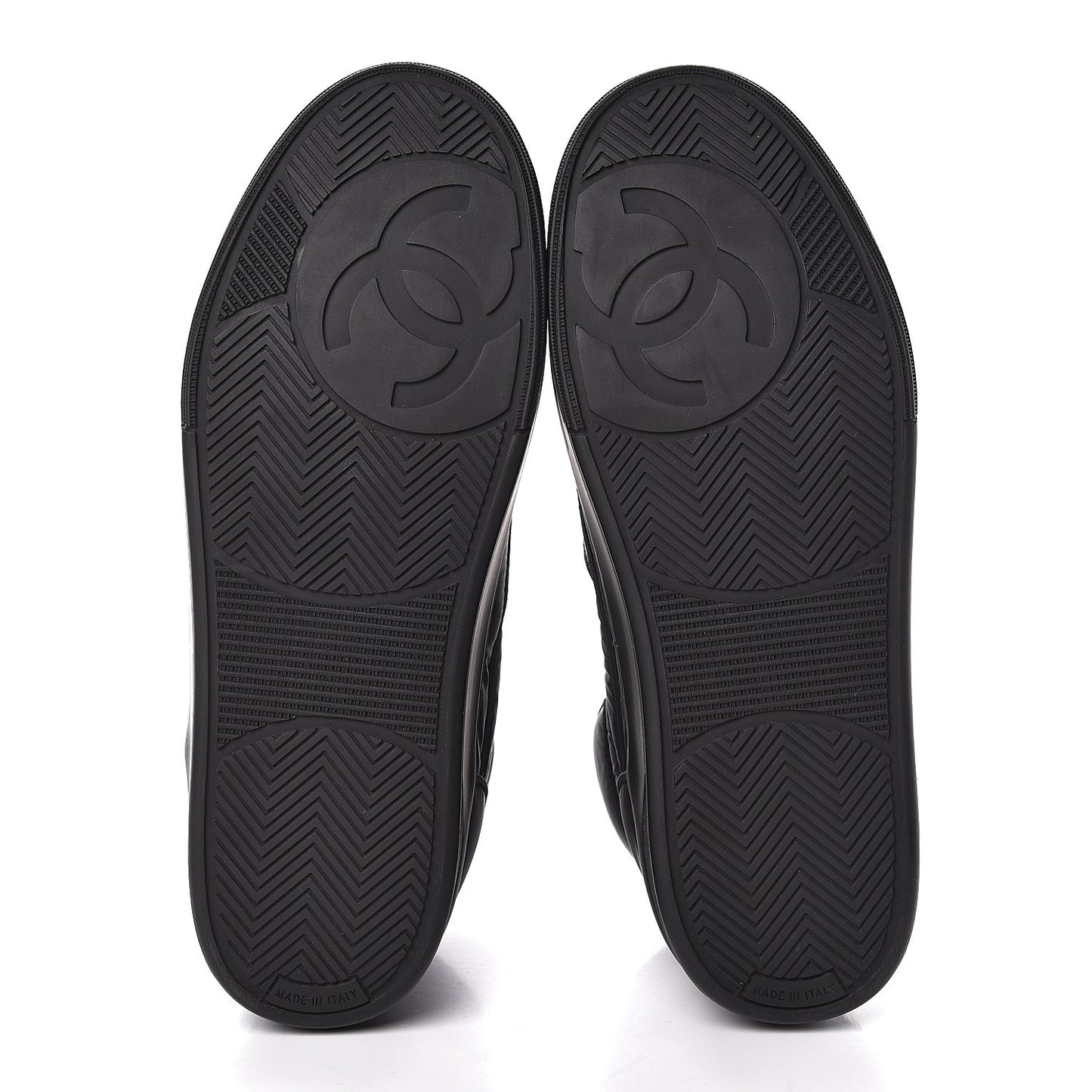 Nylon Lambskin Womens Logo High Top Sneakers 39 Black
