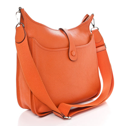Hermes Taurillon Clemence Evelyne III GM Orange 2 of 10