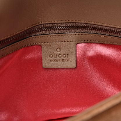 Gucci Velvet Matelasse Small GG Marmont Shoulder Bag Taupe 6 of 13