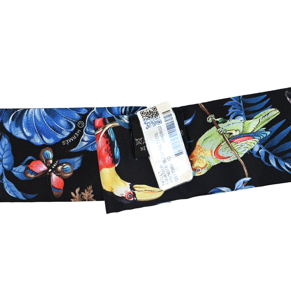 Silk Equateur Twilly Black Bleu Multicolor