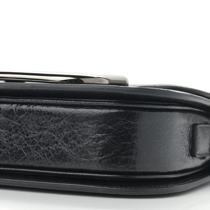 Valentino Garavani Brushed Calfskin Supervee Shoulder Bag Black 9 of 9