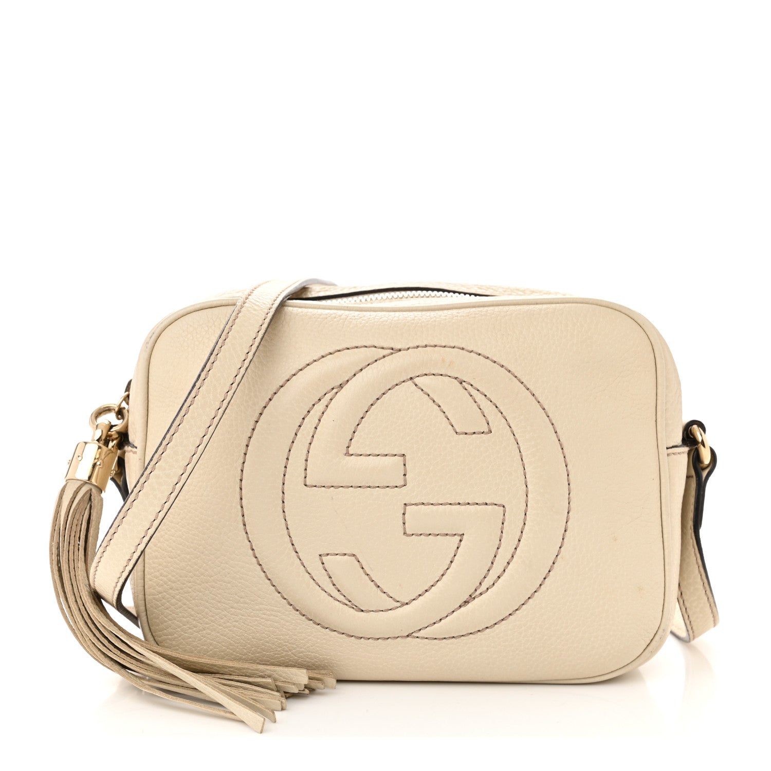 Gucci Pebbled Calfskin Small Soho Disco Bag Off White 1 of 15