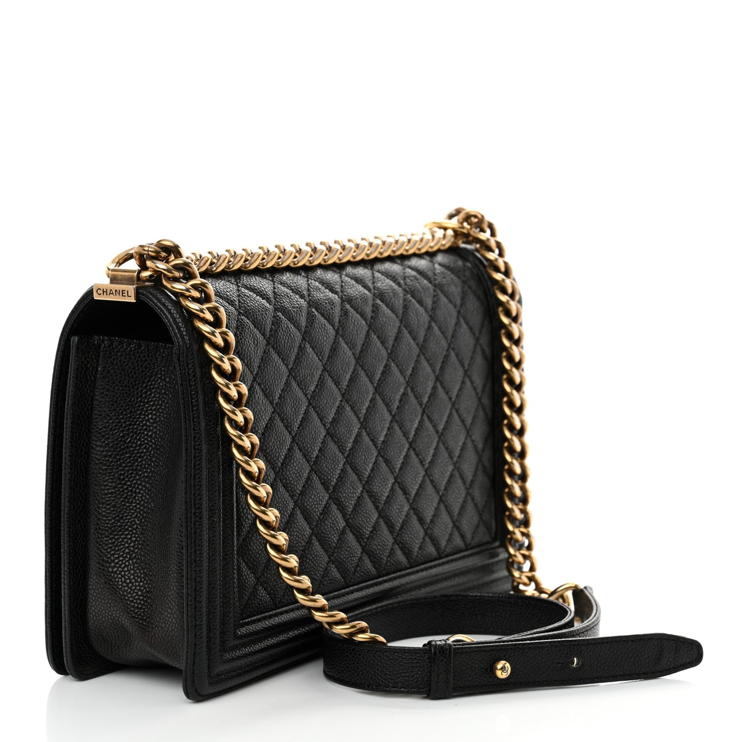Caviar Quilted New Medium Boy Flap Black