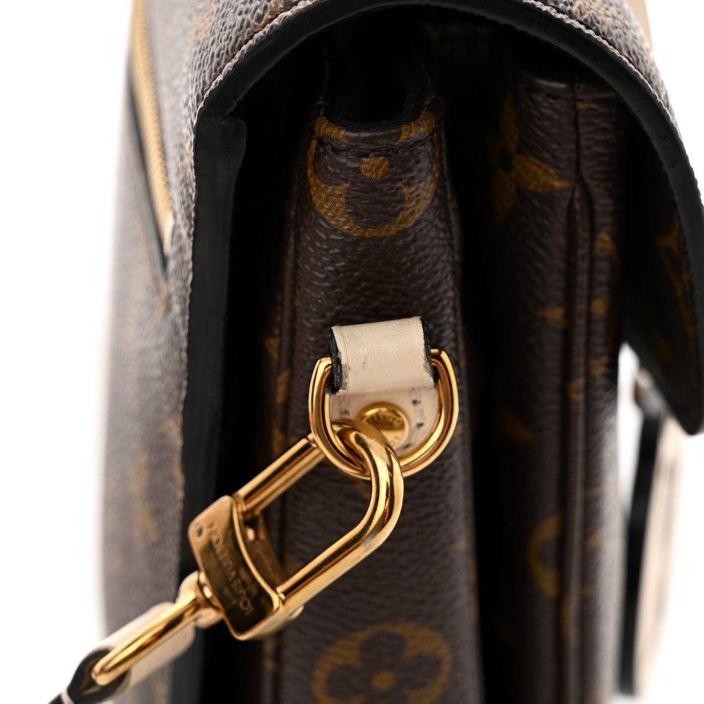 Monogram Braided Pochette Metis Creme Beige