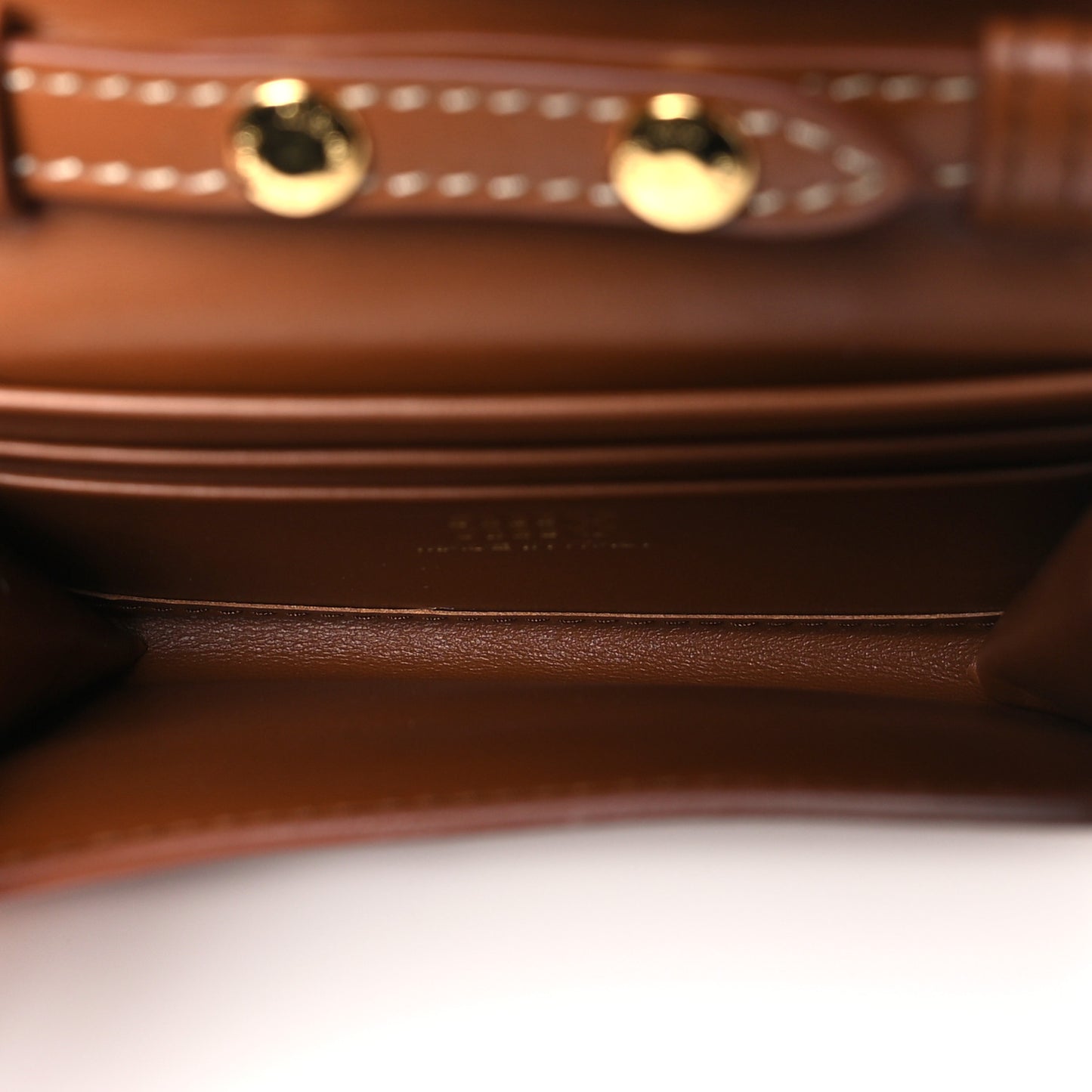 Nappa Compact Wallet On Strap Cognac Red