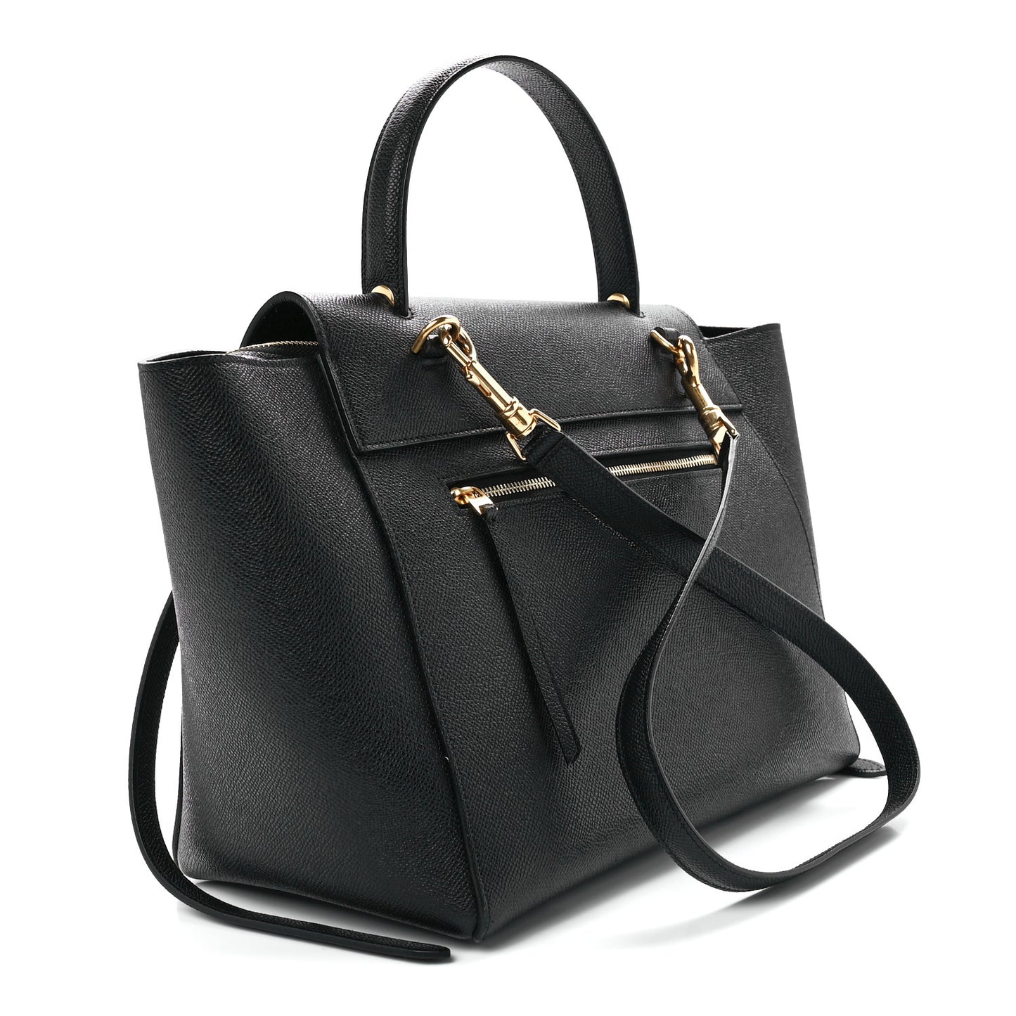 Grained Calfskin Mini Belt Bag Black