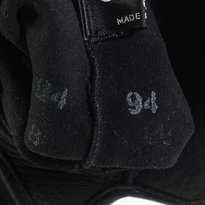 Chanel Lambskin Quilted CC Gloves Black Size 8 5 of 7