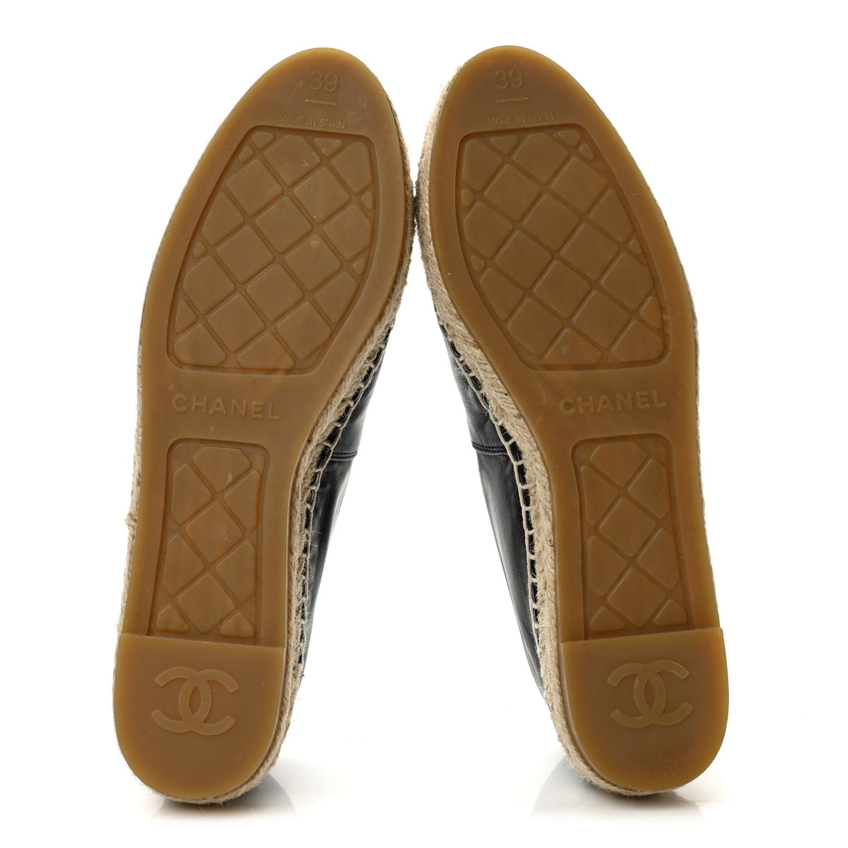 Lambskin CC Espadrilles 39 Black