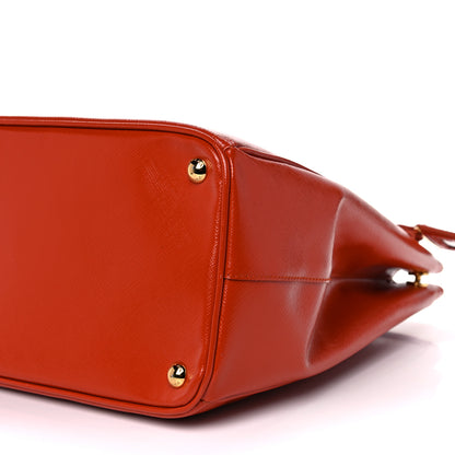 Prada Saffiano Vernice Parabole Tote Arancio 9 of 20