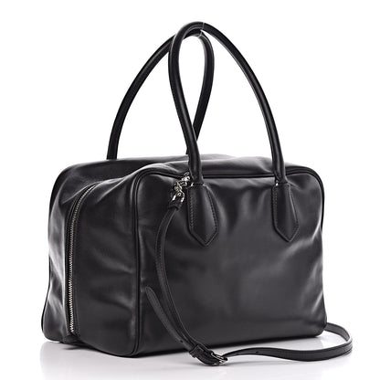 Prada Soft Calf Large Inside Tote Black Mughetto 3 of 9